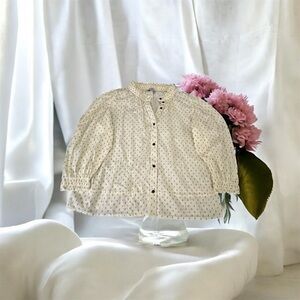 Wallflower Ivory Dotted Blouse